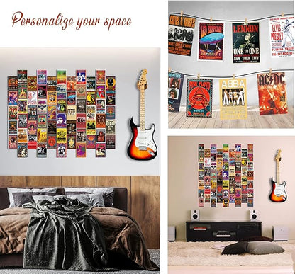 WOONKIT 60 PC Vintage Rock Band Posters, 70s 80s 90s Retro Concert Prints - Image 5