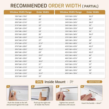 Grandekor No Drill Cordless Cellular Shades, Honeycomb Blinds - Image 3