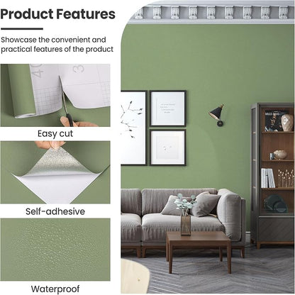 Green Peel and Stick Wallpaper Green Contact Paper - Image 6