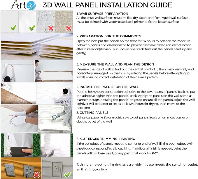 Art3d PVC 3D Wall Panel Interlocked Circles in Matt White Cover 32 Sq.ft - Image 8