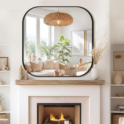 Bathroom Mirror for Wall, HD Reflection Shatterproof Square Mirror for Living - Image 6