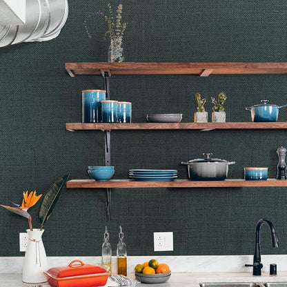 WADILE Grasscloth Peel and Stick Wallpaper 15.7in x 78.7in, Textured Contact - Image 3