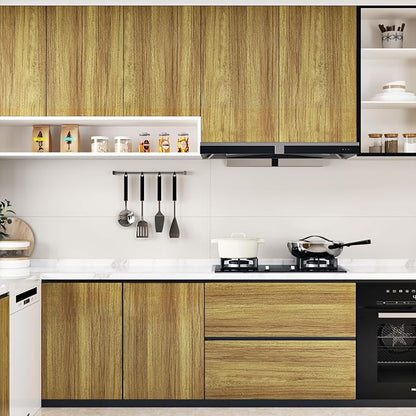 WESTICK Thick Brown Wood Wallpaper Kitchen Countertops Peel and Stick - Image 5