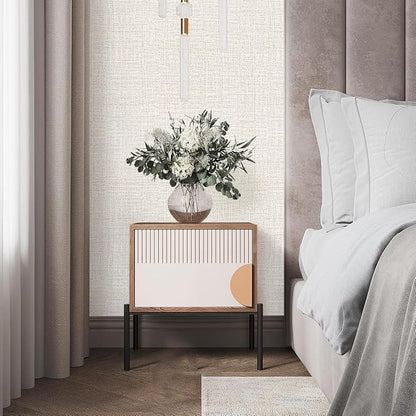 Beige Wallpaper Grasscloth Peel and Stick Wallpaper Beige Contact Paper - Image 3