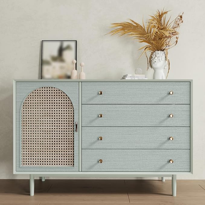 CRE8TIVE Large Size Mint Green Grasscloth Peel and Stick Wallpaper Textured - Image 5