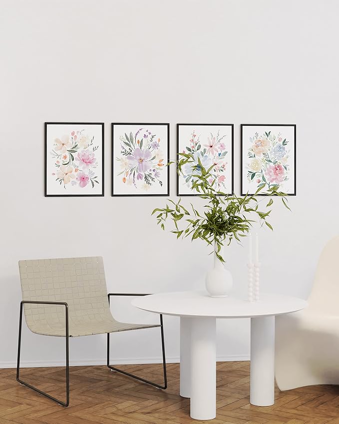 HAUS AND HUES - Set of 4 Flower Posters, Wall Decor, Floral Prints, Flower - Image 5