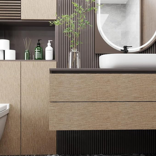 Decotalk Grass Cloth Wallpaper Peel and Stick Grasscloth Wallpaper Wall Cover - Image 2