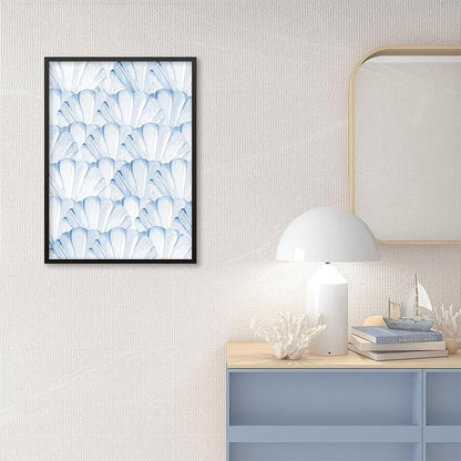 Light Blue Shell Poster Vintage Coastal Cowgirl Wall Art Modern Fashion Preppy - Image 3