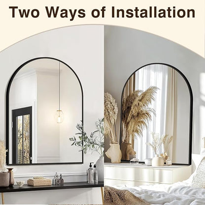 FICTOR Bathroom Mirror for Wall, Arched Vanity Bathroom Mirror for Over Sink - Image 5