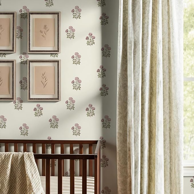17.3”×393.7” Vintage Floral Wallpaper Retro Rose Flower Contact Paper - Image 5