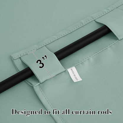 RYB HOME Small Window Curtains Blackout, Privacy Thermal Insulating Drapes - Image 3