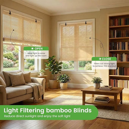 Bamboo Blinds Easy to Install Bamboo Shades - Image 3