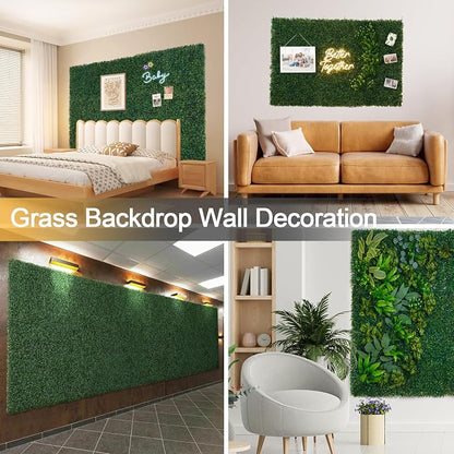 Luyue 12PCS 20”×20” Boxwood Panels, Artificial Grass Wall Panels Fake Greenery - Image 8