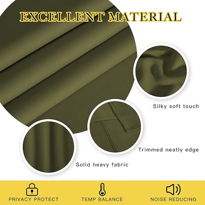 NICETOWN Patio Door Curtain Sound Blocking, Bedroom Privacy Room Divider Curtain - Image 2