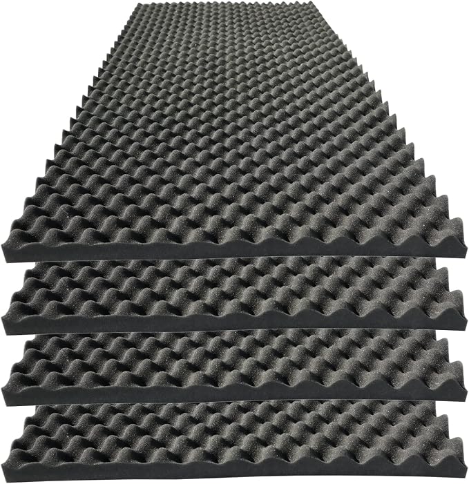 4 PCS Acoustic Panels, High Density Fireproof Noise Cancelling Foam Studio Foam by KTOESHEO