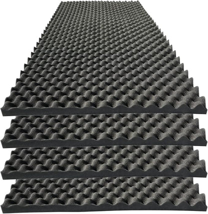4 PCS Acoustic Panels, High Density Fireproof Noise Cancelling Foam Studio Foam by KTOESHEO