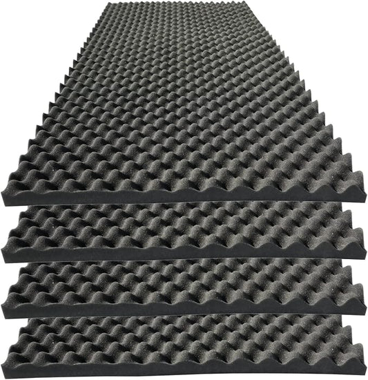 4 PCS Acoustic Panels, High Density Fireproof Noise Cancelling Foam Studio Foam by KTOESHEO