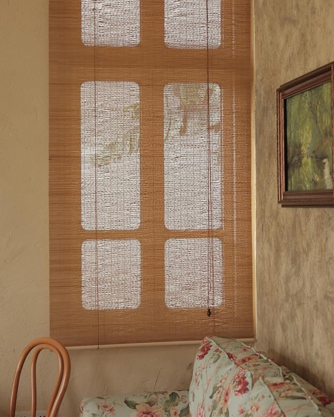 35" Wx64 H Bamboo Blinds Roller Shades - Image 3