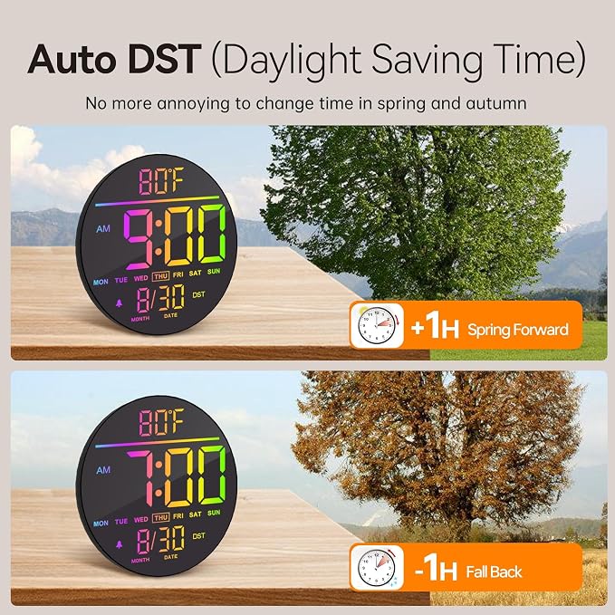 JALL 10" Large Digital Wall Clock - Image 8