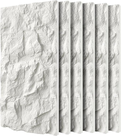 3D Faux Stone Wall Panels, Lightweight & Waterproof Accent Marble Rock Skin by Gahowlen