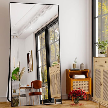 GLSLAND 76"x34" Full Length Mirror Oversize Rectangle Full Body Mirror Aluminum - Image 2