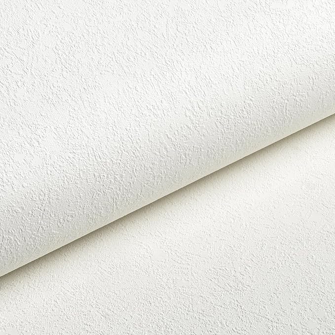 Livelynine White Textured Wallpaper Stick and Peel Modern 15.8x394 Self - Image 5
