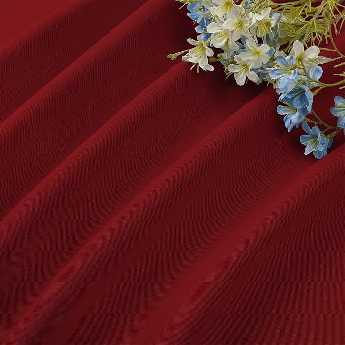 CUCRAF Red Blackout Curtains 63 inch Length 2 Panels Set, Rod Pocket Room - Image 7