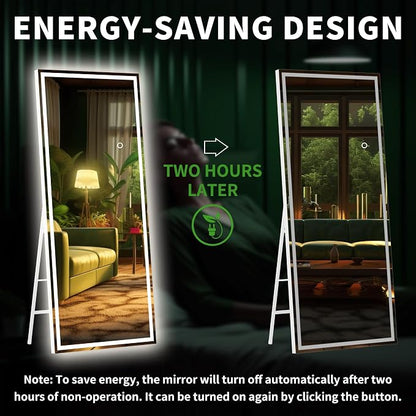 Hasipu Full Length Mirror with Lights, Full Body Dressing Hanging Mounted Mirror - Image 7