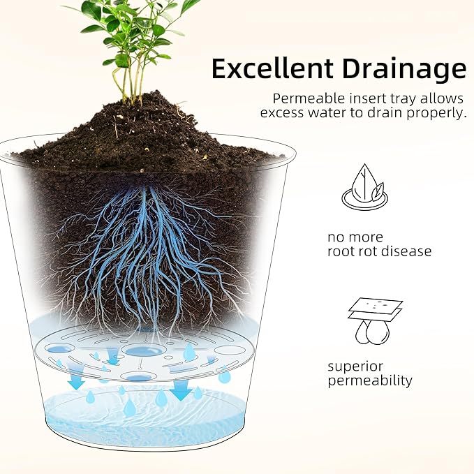 KOL 25" H. Metal Hand-Hammered Planters with Inner Pots 2-Pack, Bronze Decor Planter for Deck, Patio, Porch - Galvanized Steel Handcrafted Flower Pot - w/Water Level Indicator - Indoor Outdoor Use