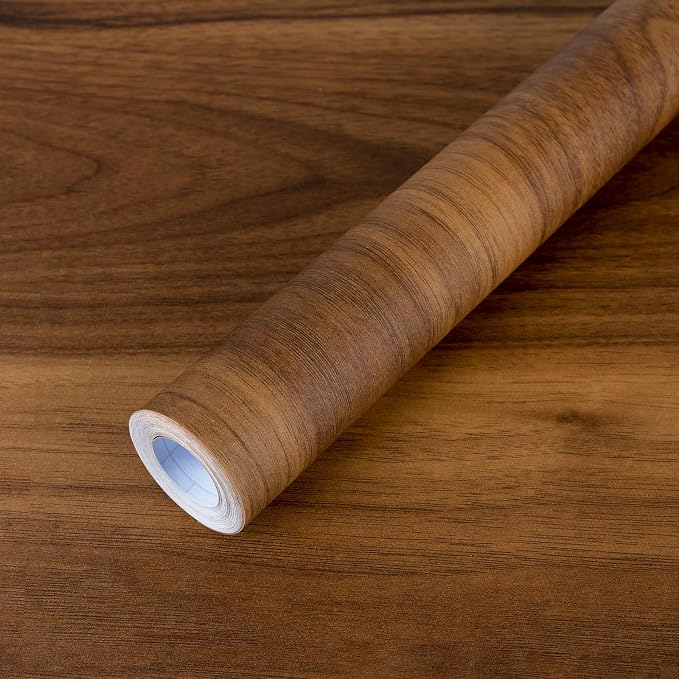 COSNIGHT Wood Grain Contact Paper, Vintage Peel and Stick Wallpaper 15.7''x118'' by COSNIGHT