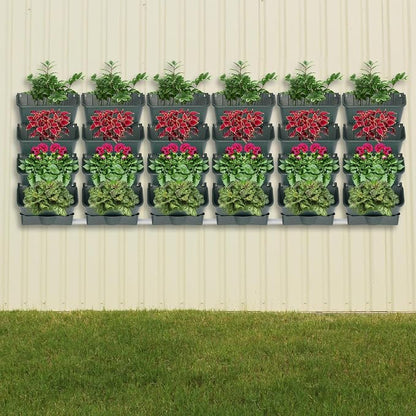 24 Pack Hanging Vertical Wall Planter, 12.99inch Wall Mounted Planter - Image 3