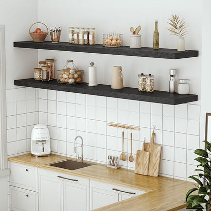 Vivelove 72 Inches Floating Shelves Wall Mounted, Living Room, Home Decor - Image 6