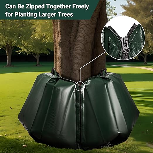 Tree Watering Bags 20 Gallon, Slow Release Gator Bags for Trees, Durable PVC Tree Drip Irrigation Bags with Heavy Duty Zipper, Deep Root Targeting - 3 Pack