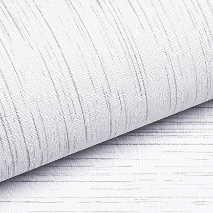 Livelynine 15.8x197 Peel and Stick Grasscloth Wallpaper White Textured Wall - Image 6
