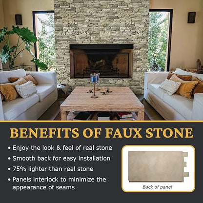AZ Faux High-Density Polyurethane Faux Stone Wall Covering Panels - Image 4