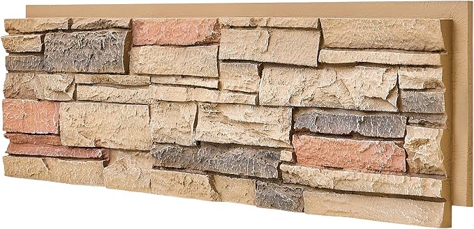 Faux Stone Wall Panels 1-Pack PU Stone Veneer Siding, Mortarless Faux Rock by Wallwell