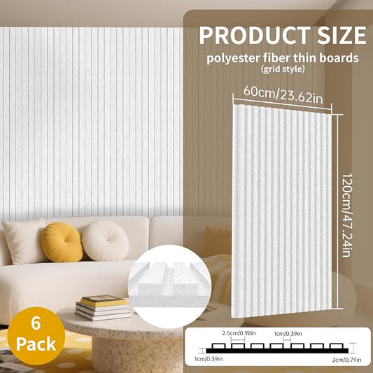 EVERECO 6 Pack Acoustic Panels Dual-Layer Thickened-47.2"x23.6"x0.72" - Image 2