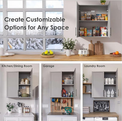 FIMELLO 30" Laundry Room Cabinets Wall Mounted, Wall Cabinets - Image 9