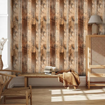 TANONE Wood Contact Paper Kitchen Peel and Stick Wallpaper, Self Adhesive - Image 2