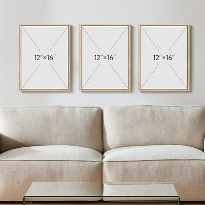Framed Sage Green Boho Wall Art Bedroom, 3 Piece Beige Bohemian Canvas - Image 3