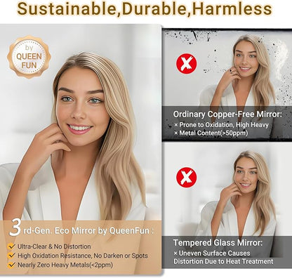 72 x 36 Black Framed Mirror for Bathroom, Beveled Black Bathroom Vanity Mirror - Image 8