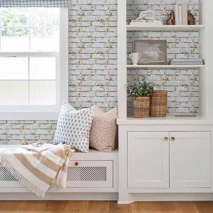 COMSTICKC 3D Faux Brick Wall Panels Peel and Stick, Small Size Self Adhesive - Image 2