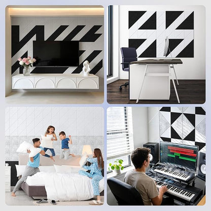 Vieshful 20 PackAcoustic Panels, Peel & Stick Sound Absorbing Wall Panels - Image 3