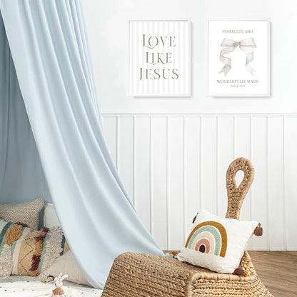 LARTSFRO Coquette Beige Bow Jesus Wall Art Decor Posters, Inspirational Bible - Image 5