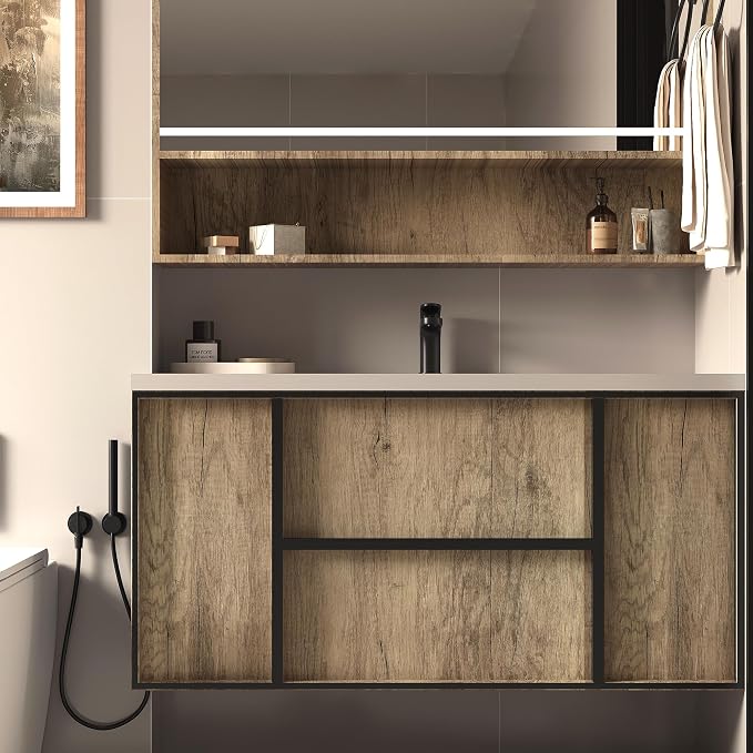 BOMENG Extra Wide Brown Wood Contact Paper Peel and Stick Wallpaper 24"x197" - Image 6