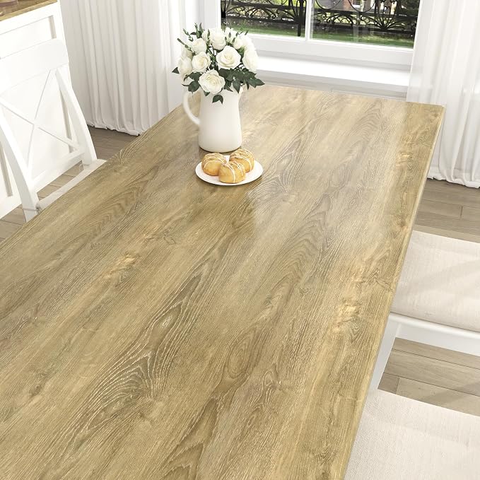 WESTICK 394"x15.8" Brown Wood Contact Paper Peel and Stick Countertops - Image 2