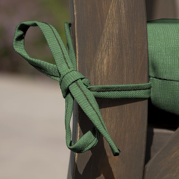 Arden Selections Rocking Chair Cushion, 19 x 18, Rain-Proof, Fade Resistant, Cushions for Rocking and Outdoor Chairs 18 x 19, Moss Green Leala (Pack of 4)