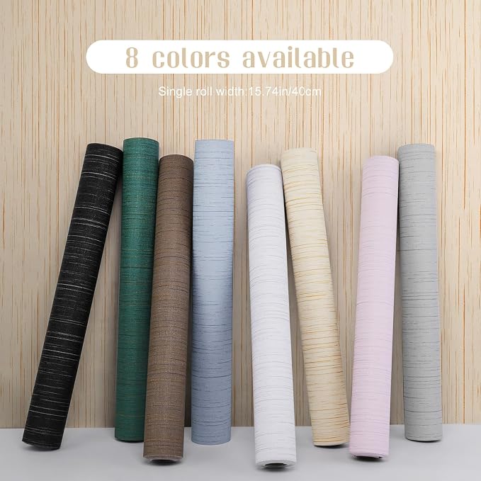 Beige Grasscloth Peel and Stick Wallpaper Vintage Texture Removable Waterproof - Image 3