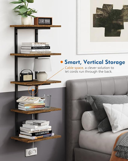 Harwaya 5 Tier Wall Bookshelf Unit - Image 5