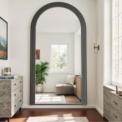 Antok Full Length Mirror 82"×44" Floor Mirror Standing Tall Mirror, Arched - Image 3